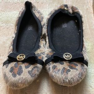 Girls Michael Kors cheetah ballet flats